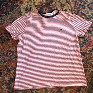Vintage Tommy Hilfiger Red and White Striped Tee
